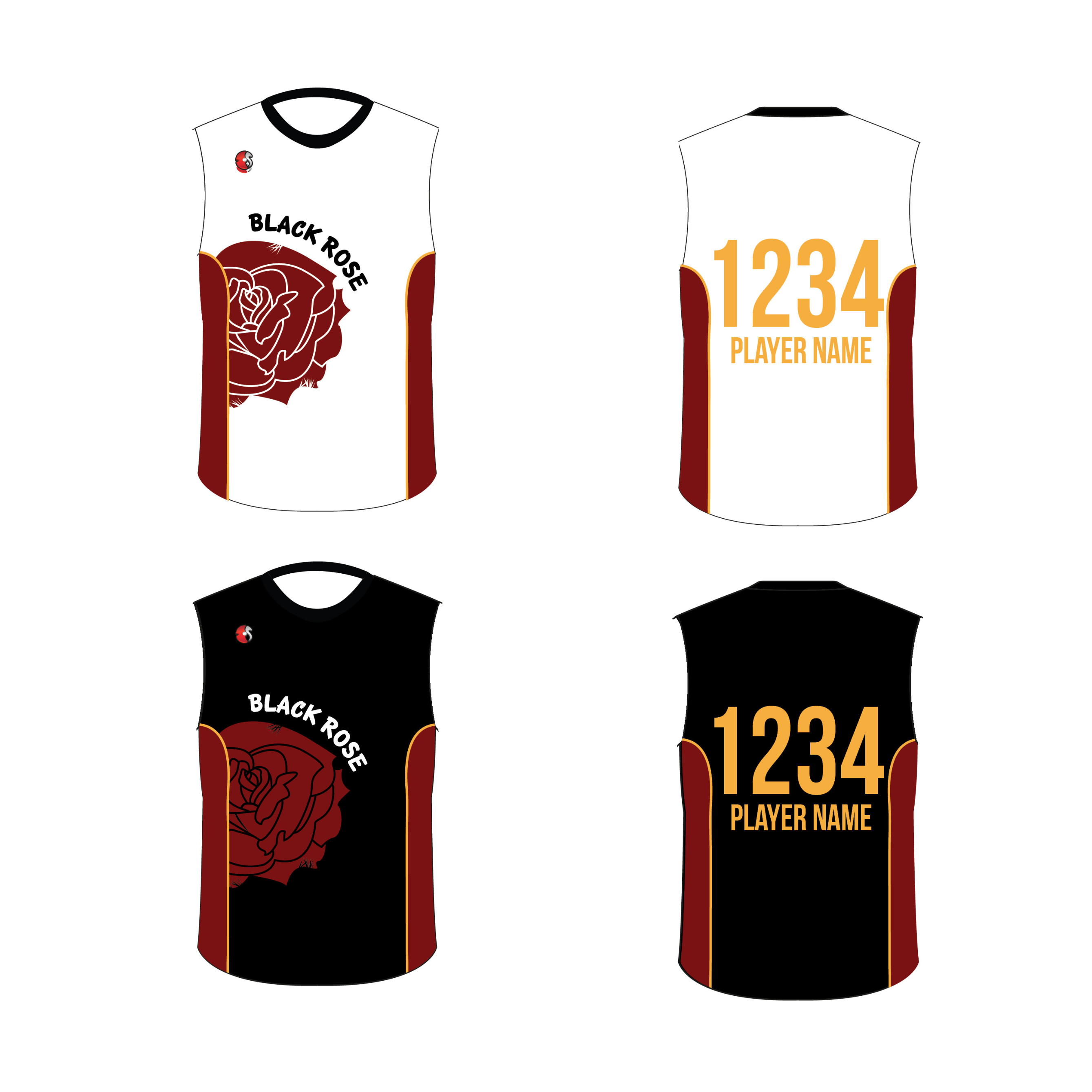 Black Rose - Sleeveless Jersey