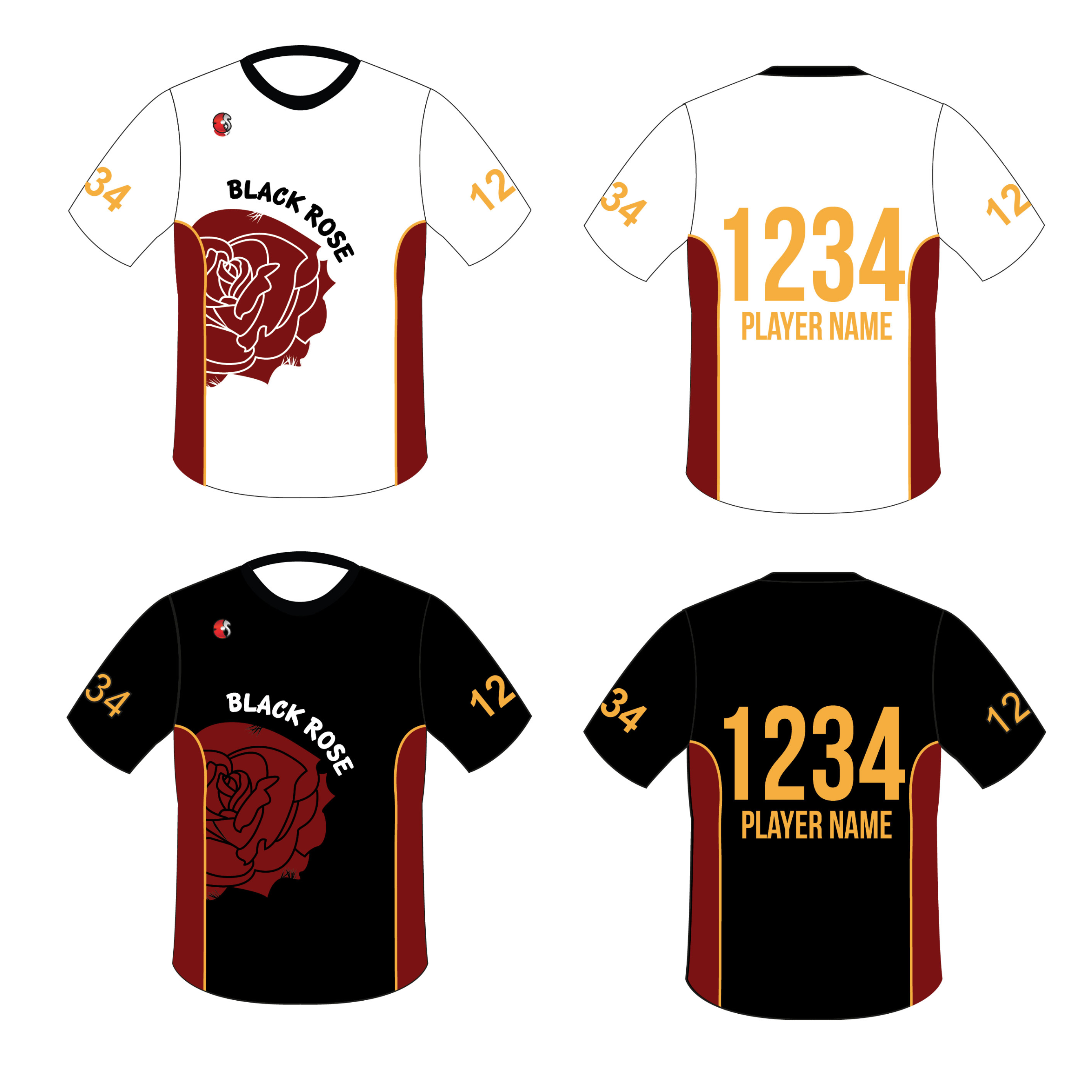 Black Rose - Sleeved Jersey