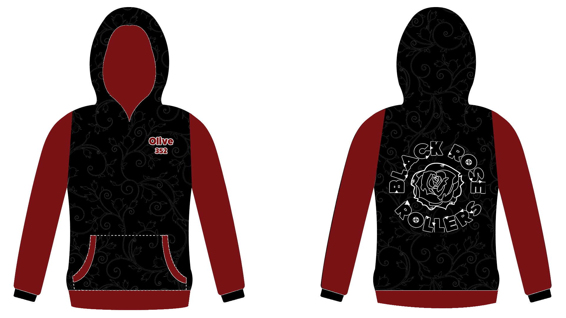 Hoodies - Black Rose