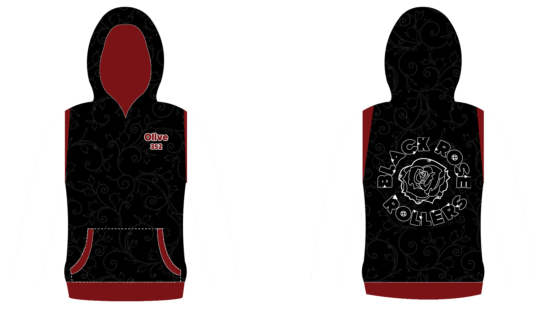 Hoodies - Black Rose