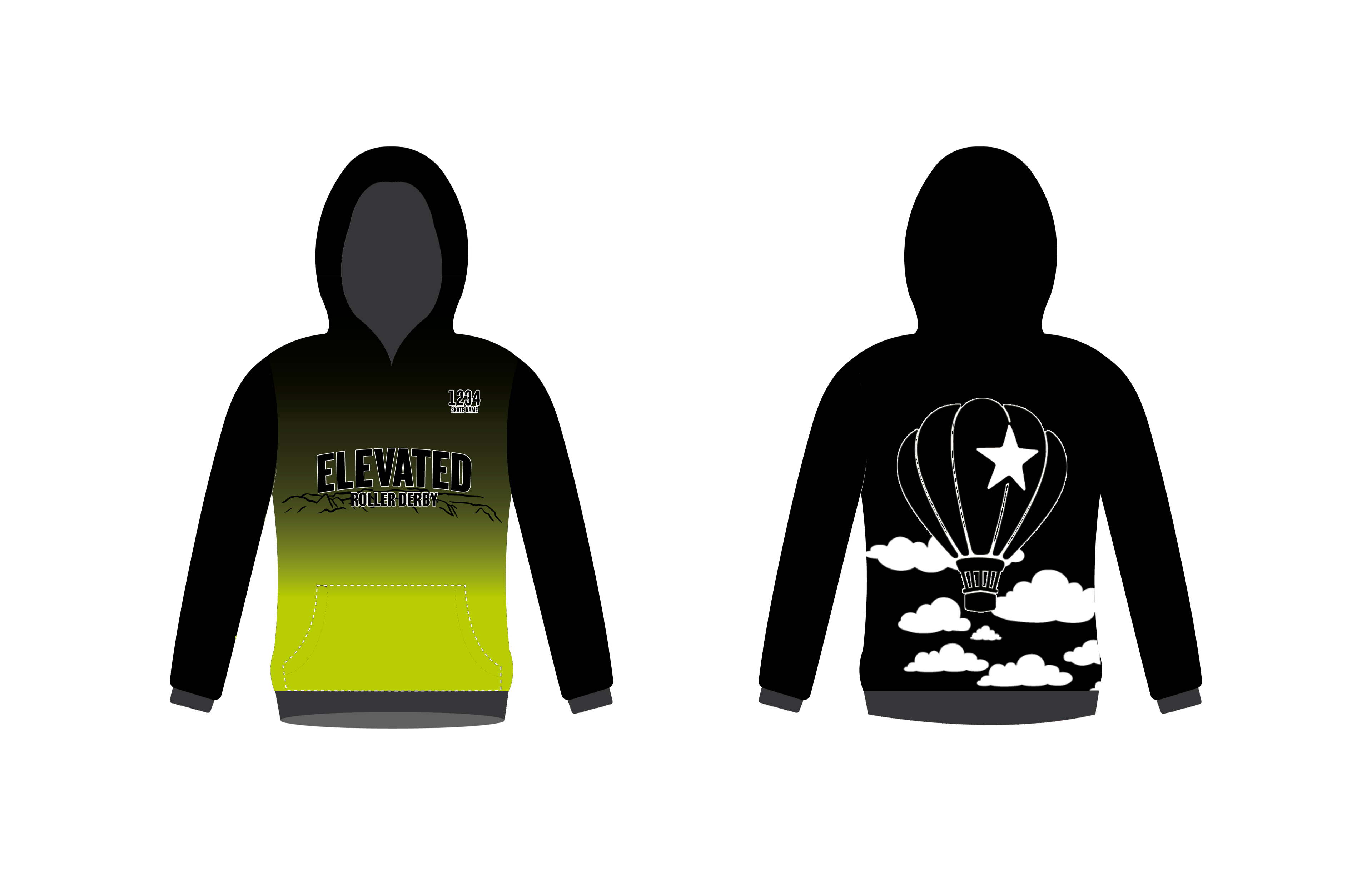 Hoodies -Elevated Roller Derby
