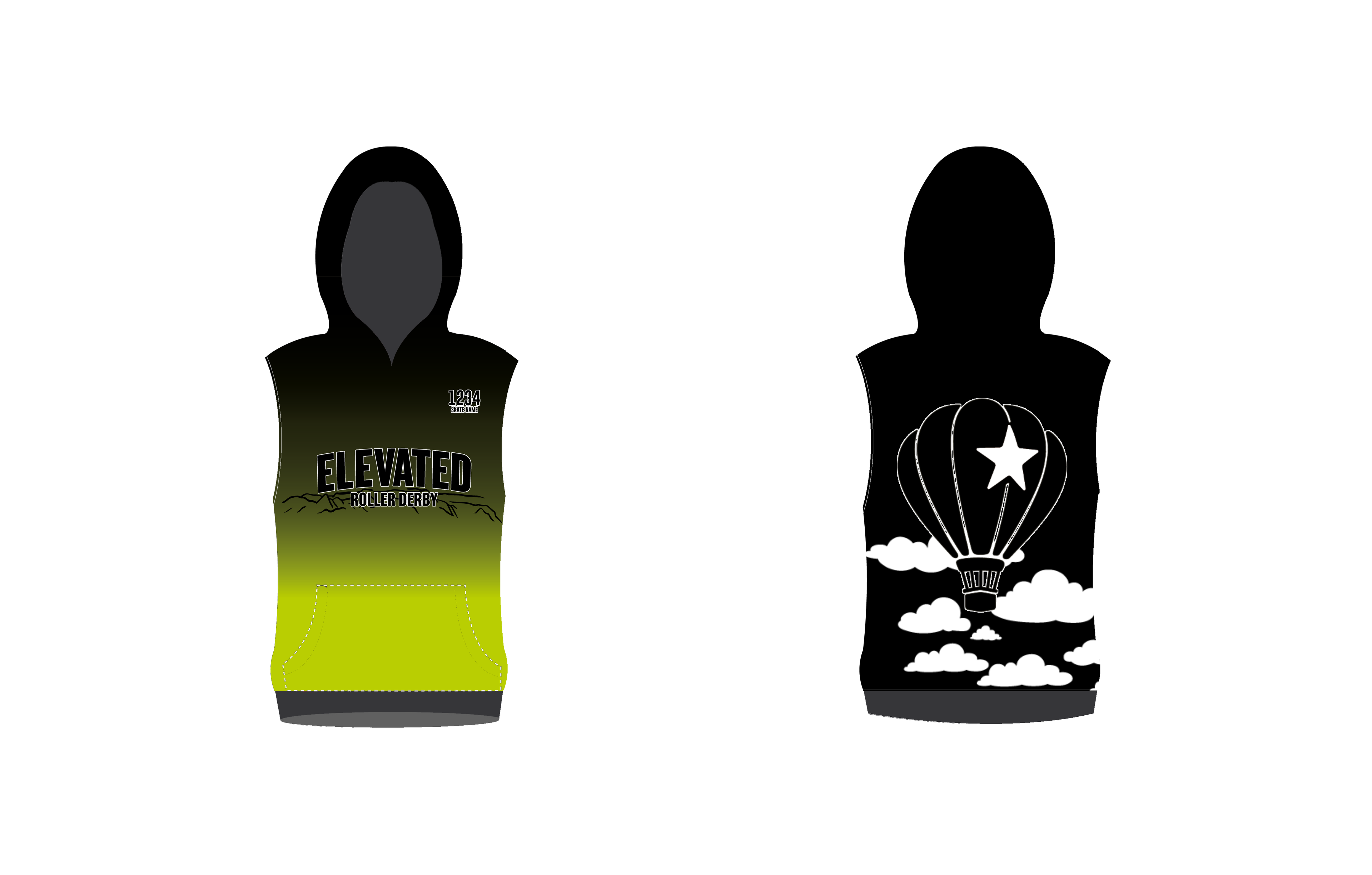 Hoodies -Elevated Roller Derby